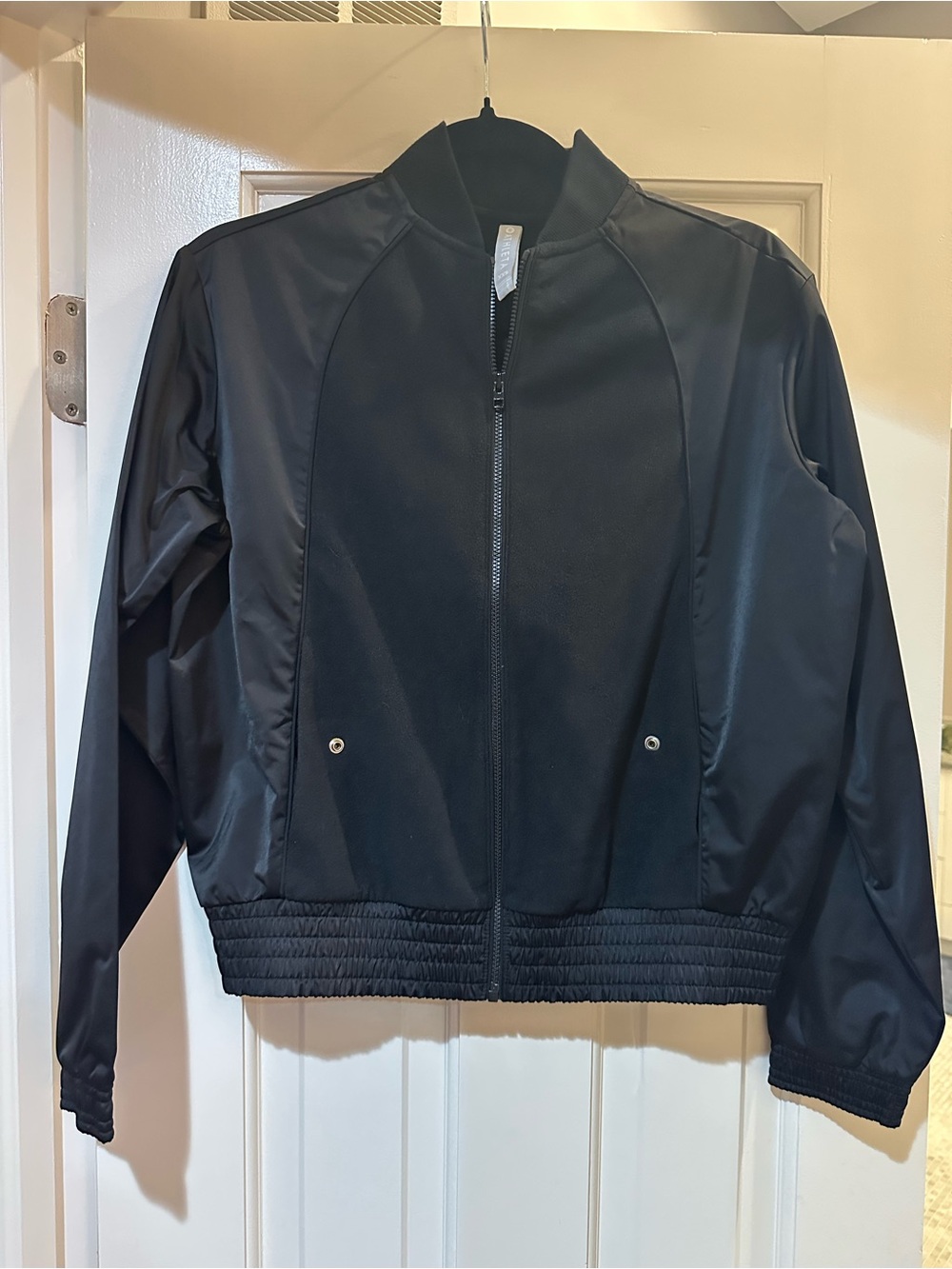 Athleta Black Lightweight Bomber Jacket